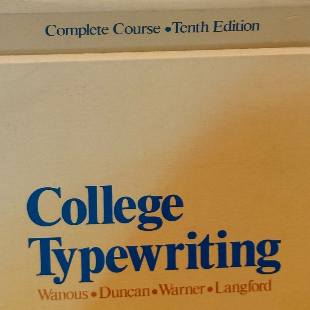 College Typewriting Textbook ~ Complete Course ~ Tenth Edition - Picture 6 of 7